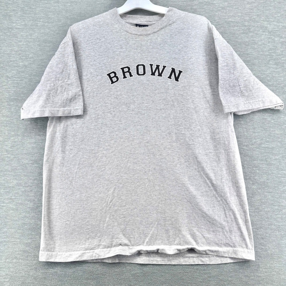 Brown University T-Shirt Mens XL Gray Gear For Sports Big Short Sleeve Tee